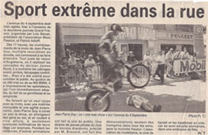 spectacle moto article presse organisation moto passion Adloff Patrick et Loic Benati
